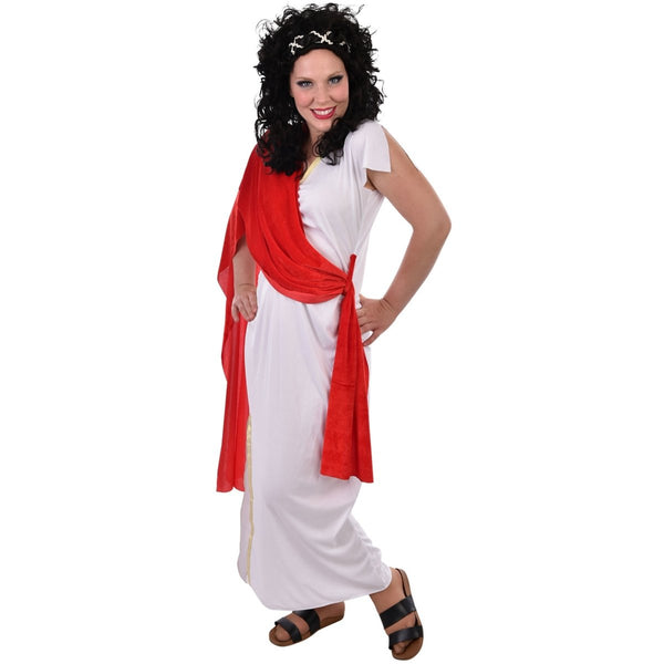 Women Roman Empress White/Red Costume - Everything Party