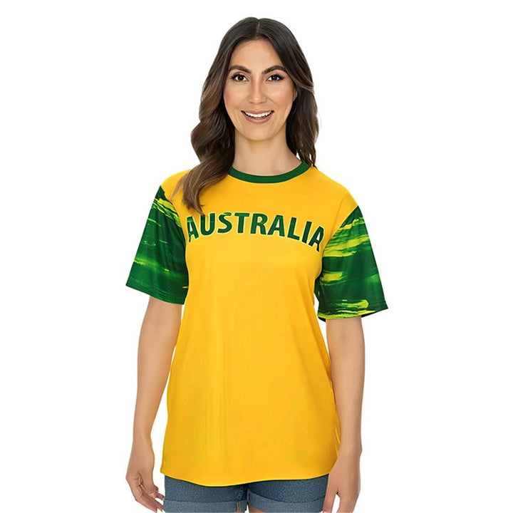 Women's Green & Yellow Aussie Team Supporter T - Shirt - Everything Party