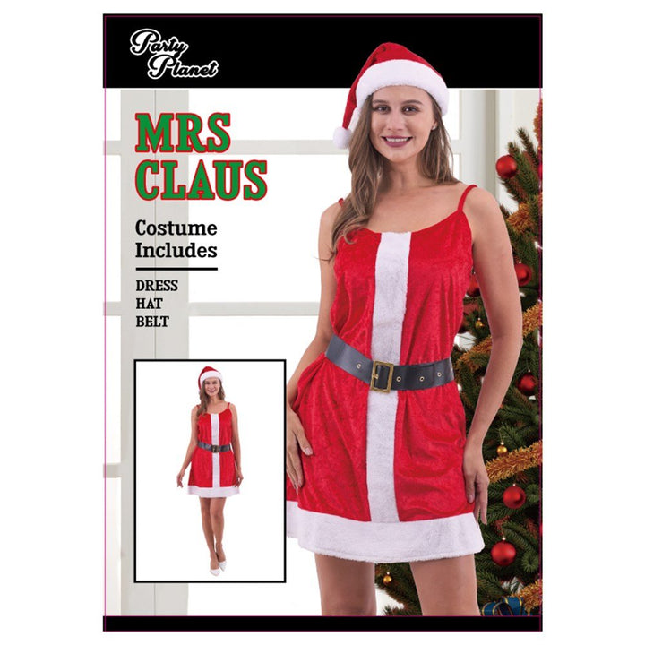 Women’s Santa Dress – Red & White Christmas Outfit - Everything Party