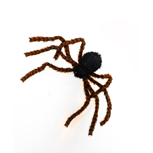 100cm Black Spider with Brown Legs and Light Up Eyes - Everything Party