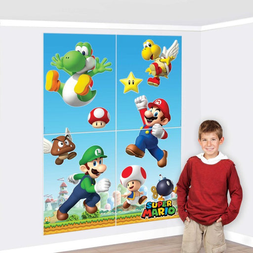 101cm Super Mario Brothers Party Scene Backdrop - Everything Party