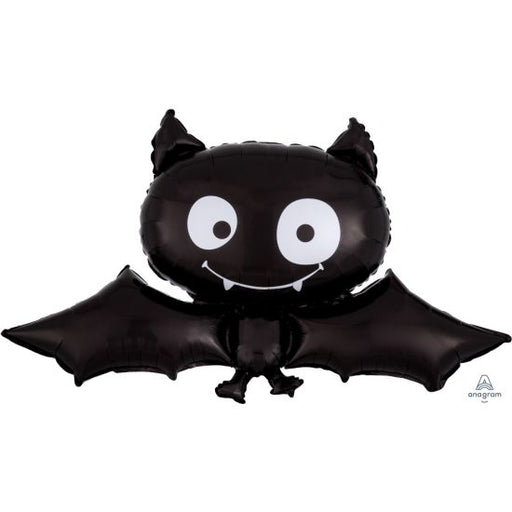 104cm Anagram Halloween Black Bat Shape Foil Balloon - Everything Party