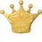104cm Qualatex Foil Shape Golden Crown Balloon - Everything Party