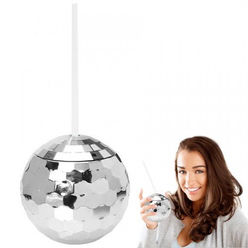 10cm Plastic Disco Ball Cup Sipper - Everything Party