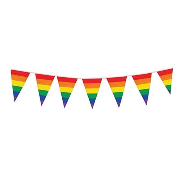 10pc Rainbow Bunting Flag