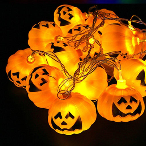 10pc Pumpkin LED Lights Lantern Garland,Decoration - Everything Party