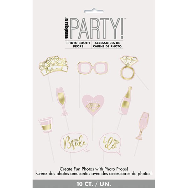 10pcs Bride to Be Foil Stamped Selfie Photo Booth Props