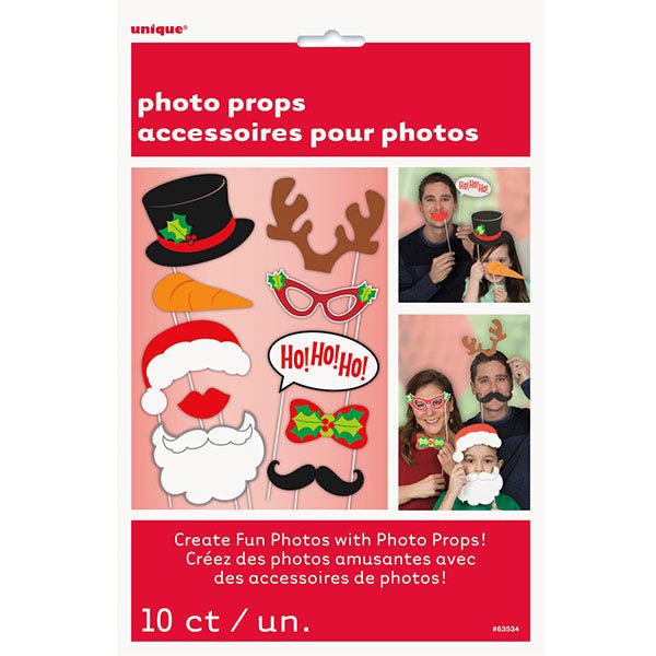 10pcs Christmas Selfie Photo Booth Props