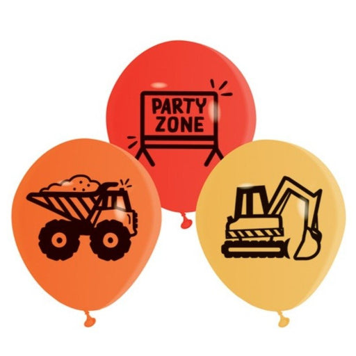 10pk 30cm Construction Party Zone Latex Balloons - Everything Party
