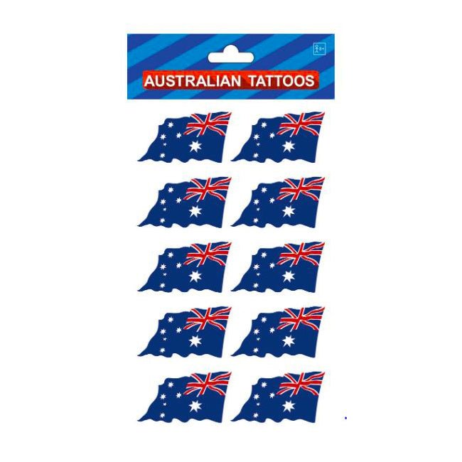 10pk Australia Flag Temporary Tattoos – Everything Party