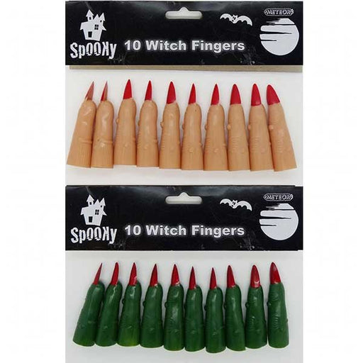 10pk Latex Witch Fingers Assorted