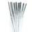 metallic silver paper straws