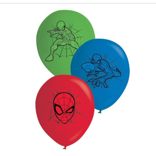 10pk Printed Marvel Spiderman Latex Balloons 30cm10pk Printed Marvel Spiderman Latex Balloons 30cm