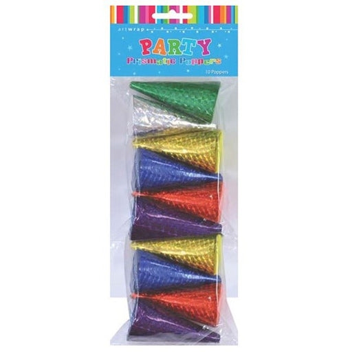 10pk Prismatic Party Poppers