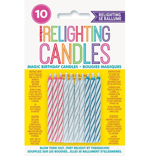 10pk Relighting Magic Spiral Candles - Everything Party