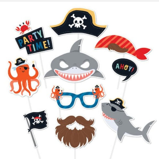 10pk Ships Ahoy Pirate Photo Props - Everything Party
