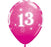 11" Qualatex 13th Birthday Girl Latex Balloon - Fashion Wild Berry - Everything Party