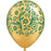 11" Qualatex Christmas Printed Damask Poinsettia-A-Round Latex Balloon - Everything Party