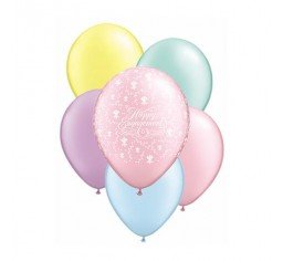 11" Qualatex Happy Engagement Assorted Colour Latex Balloon - Everything Party