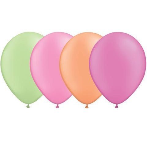11" Qualatex Neon Black Light Assorted Latex Balloon - Everything Party