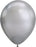11" Qualatex Plain Latex Balloon - Round Chrome Silver - Everything Party
