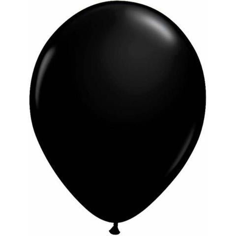11" Qualatex Plain Latex Balloon - Round Fashion Onyx Black - Everything Party