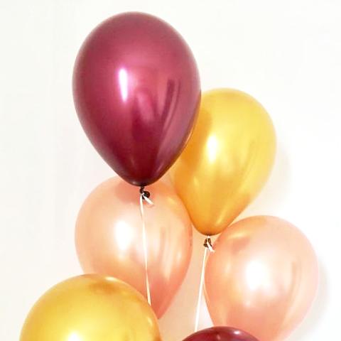 11" Qualatex Plain Latex Balloon - Round Pearl Burgundy - Everything Party