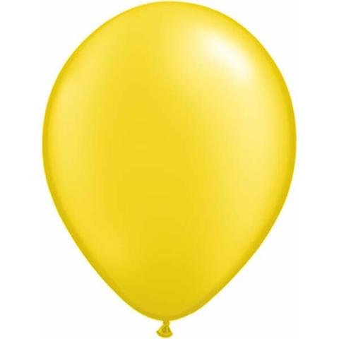11" Qualatex Plain Latex Balloon - Round Pearl Citrine Yellow - Everything Party