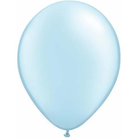 11" Qualatex Plain Latex Balloon - Round Pearl Light Blue - Everything Party