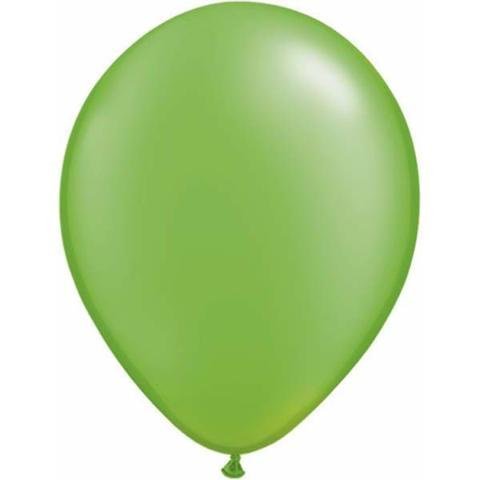 11" Qualatex Plain Latex Balloon - Round Pearl Lime Green - Everything Party