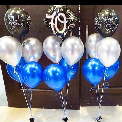 11" Qualatex Plain Latex Balloon - Round Pearl Sapphire Blue - Everything Party
