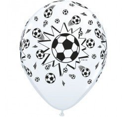 11" Qualatex Printed Soccer Ball Latex Ball - Everything Party