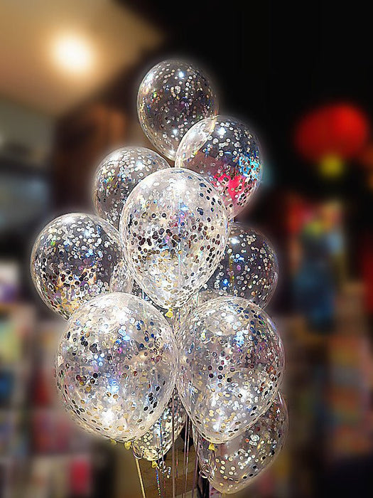 11” Standard Size Latex Confetti Balloon - Everything Party