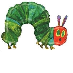 110cm Betallic Foil Shape Very Hungry Caterpillar Balloon - Everything Party