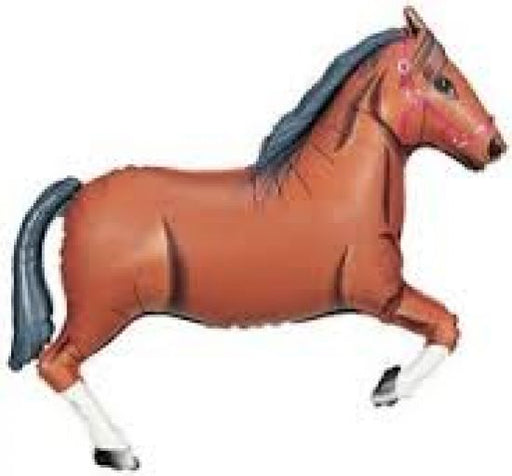 110cm Supershape Foil Horse Balloon - Brown - Everything Party