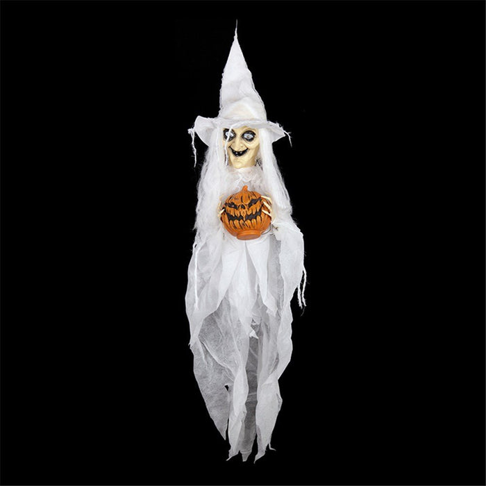 120cm Animated Hanging Wicked Witch with Sound & Light Up Eyes - Everything Party