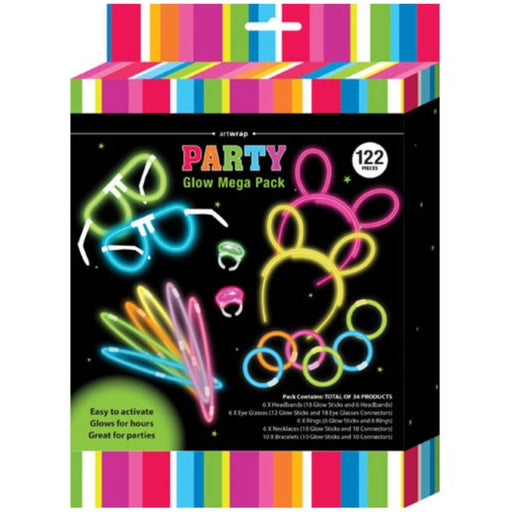 122pcs Party Glow Stick Mega Value Pack - Everything Party