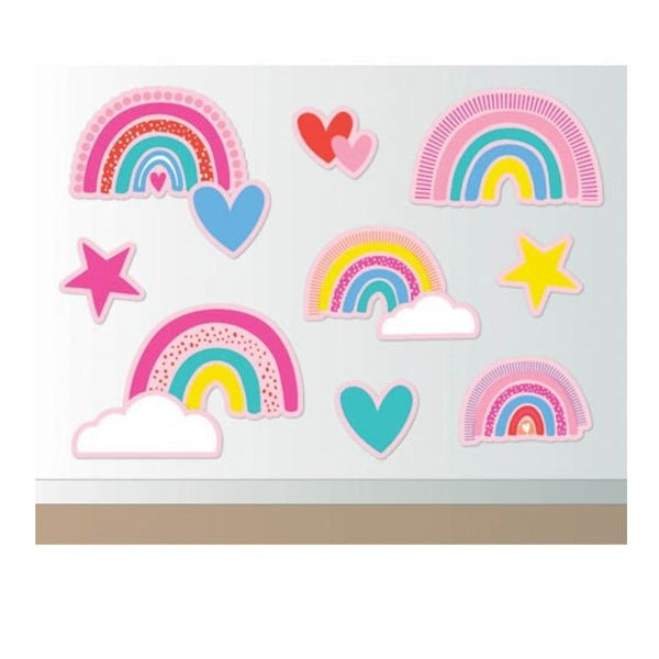 12pcs Rainbow Party Wall Decorations - Everything Party