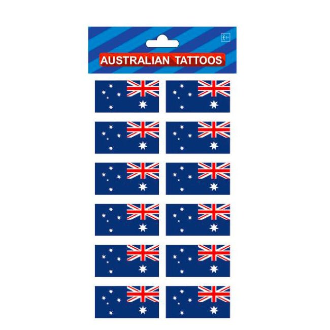 12pk Australia Flag Temporary Tattoos - Everything Party