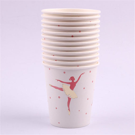 12pk Ballerina Party Paper Cups 200ml - Everything Party