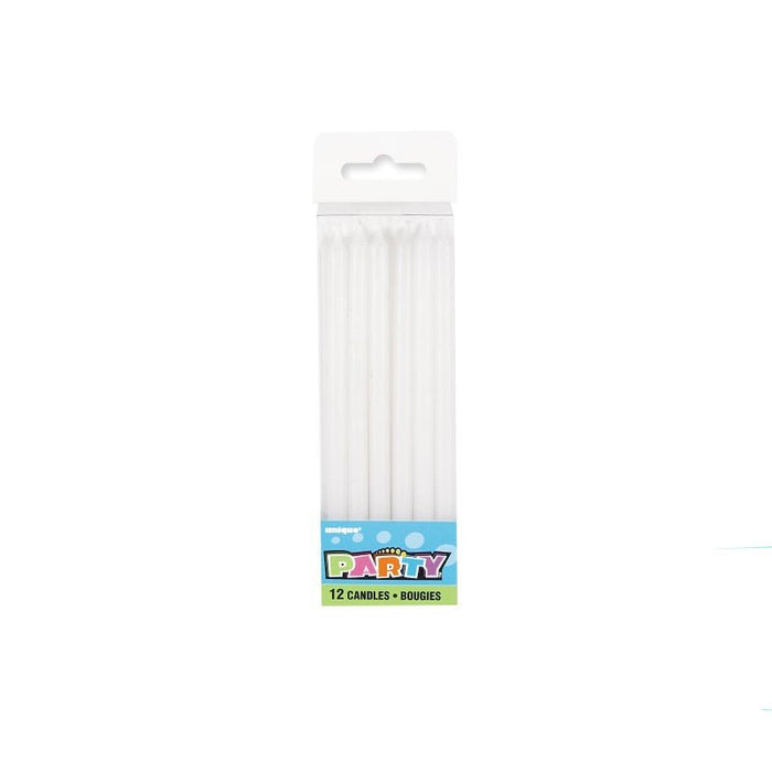 12pk Birthday Candles - White - Everything Party