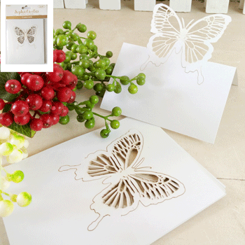 12pk Delicate Die Cut Butterfly Place Cards - Everything Party