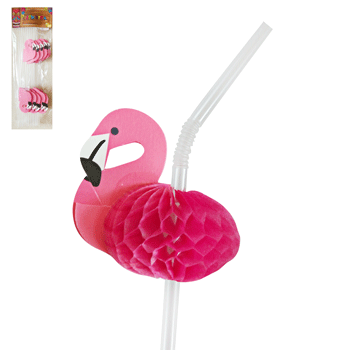 12pk Flamingo Straws - Everything Party