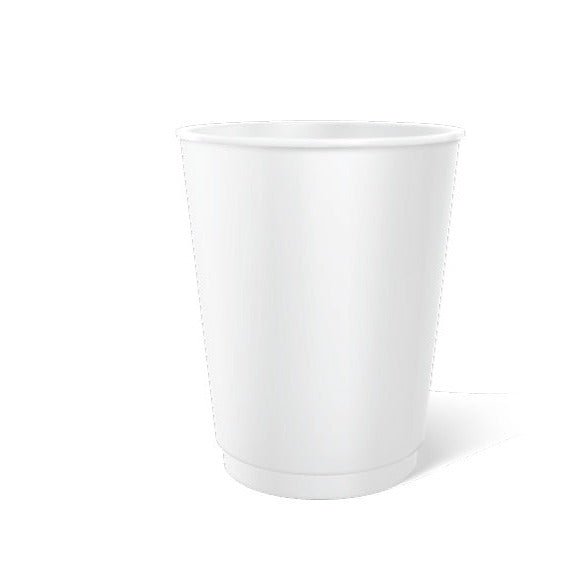 12pk PP Injection White Reusable Plastic Cups 380ml - Everything Party