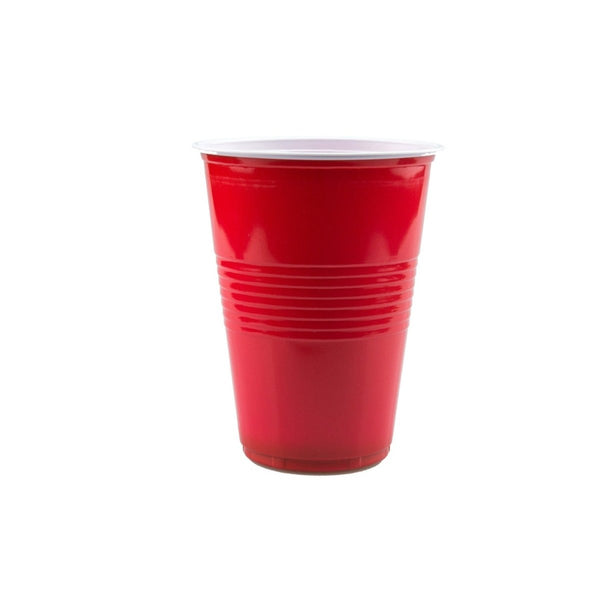 12pk Red Reusable Plastic American Cups 450ml - Everything Party