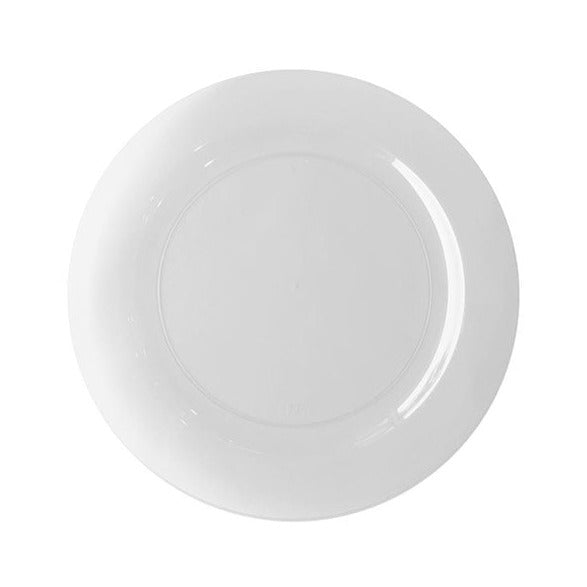12pk White PP Injection Dinner Plates 23cm - Everything Party