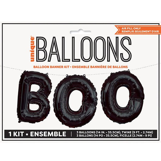 14" 35cm BOO Black Foil Letter Balloon Kit - Everything Party