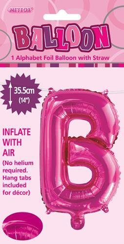 14" Alphabet Foil Balloon - Letter B (5 colours) - Everything Party