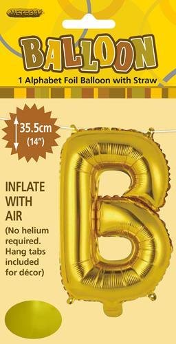 14" Alphabet Foil Balloon - Letter B (5 colours) - Everything Party