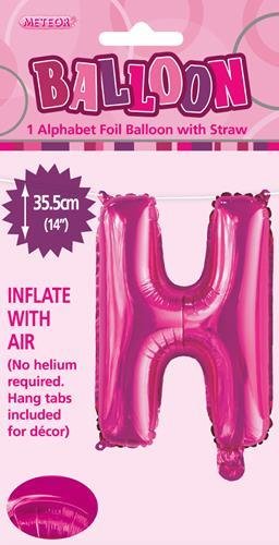 14" Alphabet Foil Balloon - Letter H (5 colours) - Everything Party